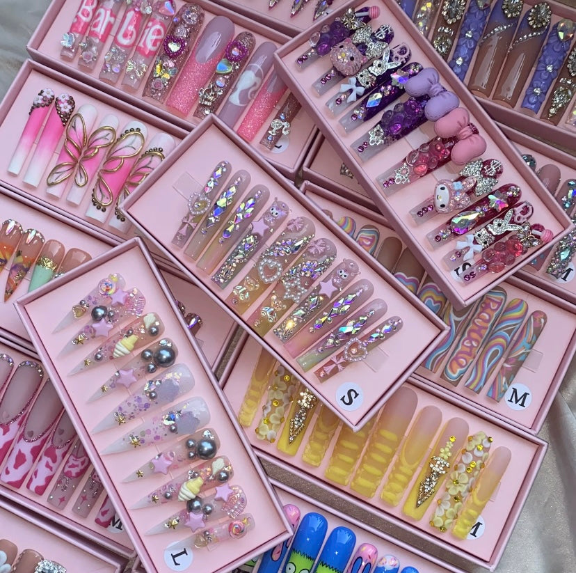 XXL Acrylic Handmade French Tip