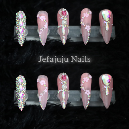 XL Acrylic Handmade Pink Set