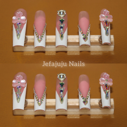 XXL Acrylic Handmade French Tip