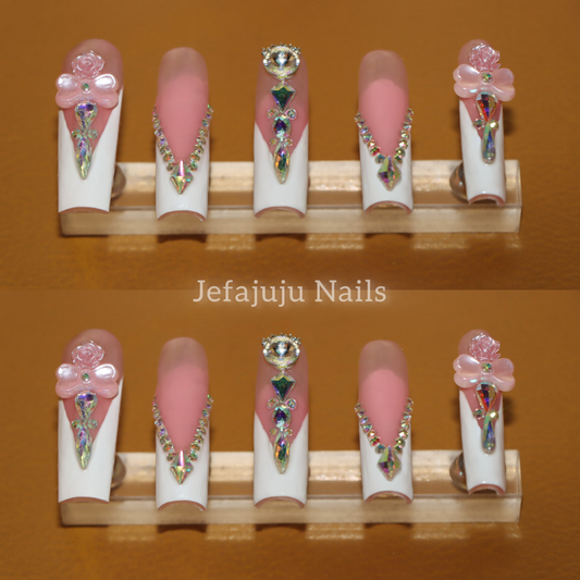 XXL Acrylic Handmade French Tip