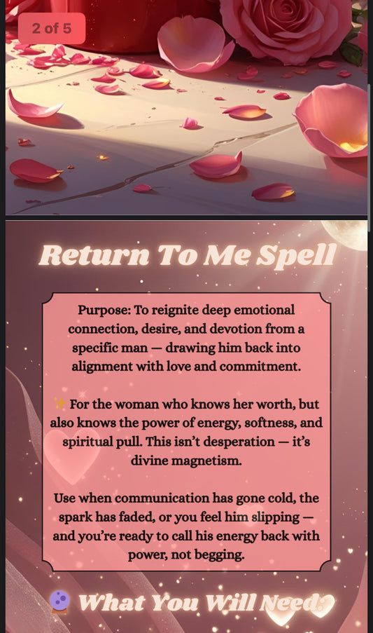 ✨ Return to Me Spell – For When You Want Him Back… But Better