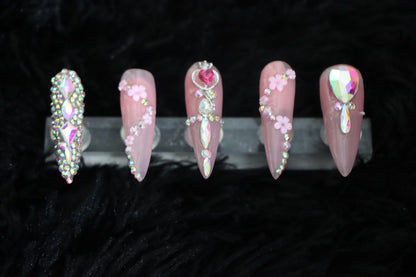 XL Acrylic Handmade Pink Set
