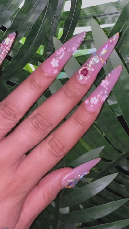 XL Acrylic Handmade Pink Set