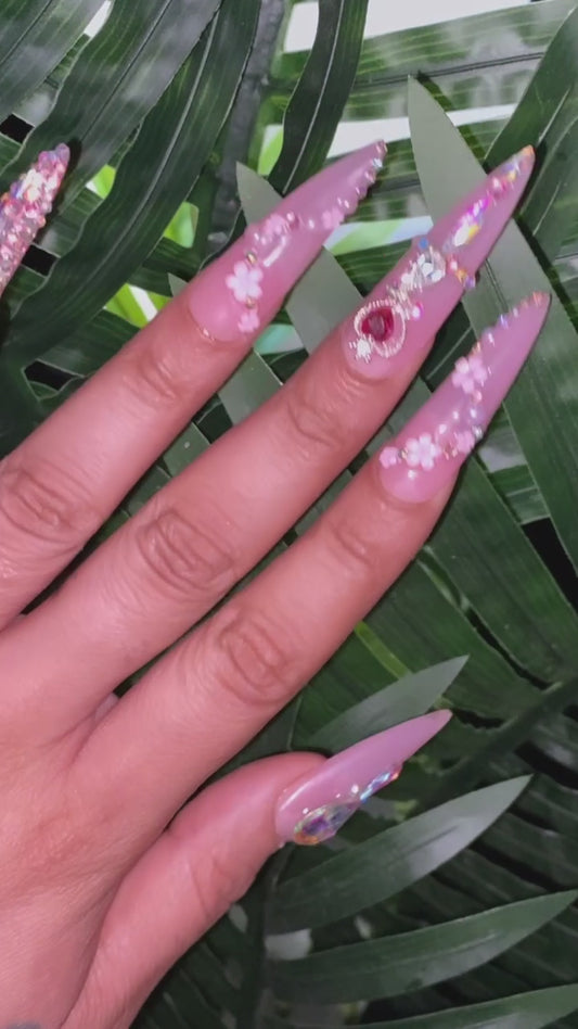 XL Acrylic Handmade Pink Set
